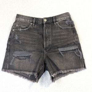 Garage Denim Cutoff Shorts Women's 3/26 Black Short Vintage Destructed NWT